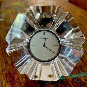 Orrefors crystal clock